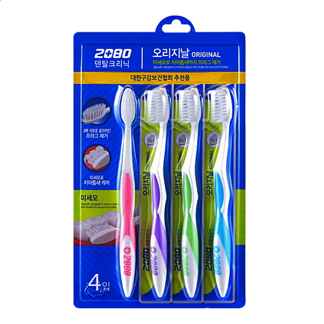 2080 Original Toothbrush 4P Elastic 1Set x 4pcs